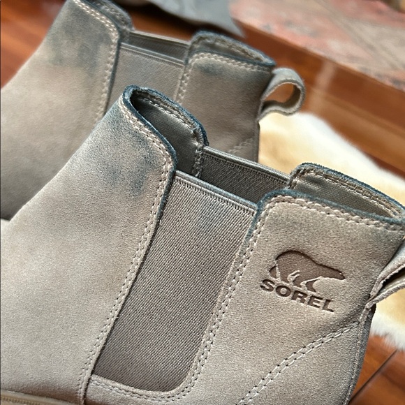 Sorel Women's Beige Suede Ankle Booties - Picture 2 of 7